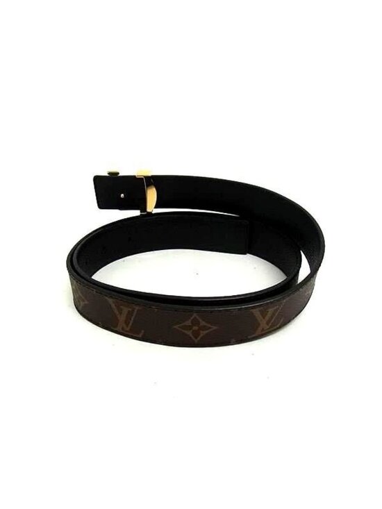 Louis Vuitton Belt Ceinture LV Initial 30 Brown Black Leather Reversible